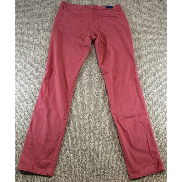 Mugsy Jeans Pants Mens 33x33 Red Nantuckets Chino Stretch Khakis Classic - Picture 3 of 6